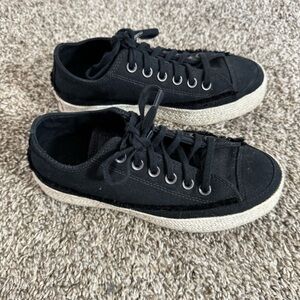 Converse All Star Espadrille Platform Shoes Size 6 in Black